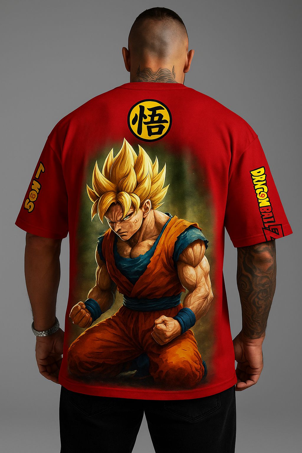 Playera Oversize 100% Algodón - Super Saiyajin